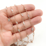 Load image into Gallery viewer, Cubic Zirconia Marquise Shape Dangle & Connected Wire Chain. CZ38