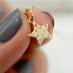 Load image into Gallery viewer, GDP450. 14K Solid Gold Diamond Star Charm