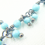 Load image into Gallery viewer, Turquoise Cluster Dangle Oxidized Wire Chain. TRQ7