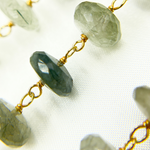 Load image into Gallery viewer, Green Rutile Gold Plated Wire Chain. GRU11
