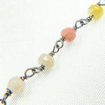 Load image into Gallery viewer, Multi Sapphire Oxidized Wire Chain. MSA23