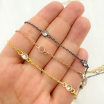 Load image into Gallery viewer, Cubic Zirconia Round Shape Connected Chain. CZ62