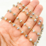 Load image into Gallery viewer, Coated Quartz Gold Plated Wire Chain. CQU31