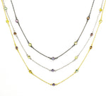 Load image into Gallery viewer, Cubic Zirconia Round Shape Connected Chain. CZ47