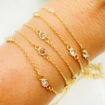 Load image into Gallery viewer, Cubic Zirconia Round Shape Connected Chain. CZ62