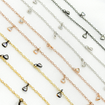 Load image into Gallery viewer, Cubic Zirconia Triangle 3mm Shape Dangle Chain.
