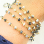 Load image into Gallery viewer, Dendrite Opal Wire Wrap Chain. DEN1