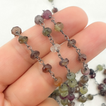 Load image into Gallery viewer, Multi Sapphire Tunduru Oxidized Wire Chain. MSA8