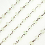 Load image into Gallery viewer, Green Amethyst Oxidized Wire Chain. AME20