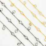 Load image into Gallery viewer, Cubic Zirconia Heart Shape Dangle & Connected Wire Chain. CZ36