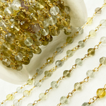 Load image into Gallery viewer, Multi Gemstone Gold Plated Wire Chain.