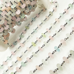 Load image into Gallery viewer, Morganite & Aquamarine Oxidized Wire Chain. MRG3