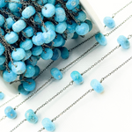 Load image into Gallery viewer, Turquoise Oxidized Connected Wire Chain. TRQ43