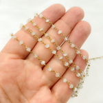 Load image into Gallery viewer, Siloni Moonstone Gold Plated Wire Chain. MS48