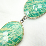 Load image into Gallery viewer, Amazonite Oval Shape Oxidized Wire Chain. AMZ4