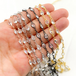 Load image into Gallery viewer, Cubics Zirconia Pear Shapes Connected Chain