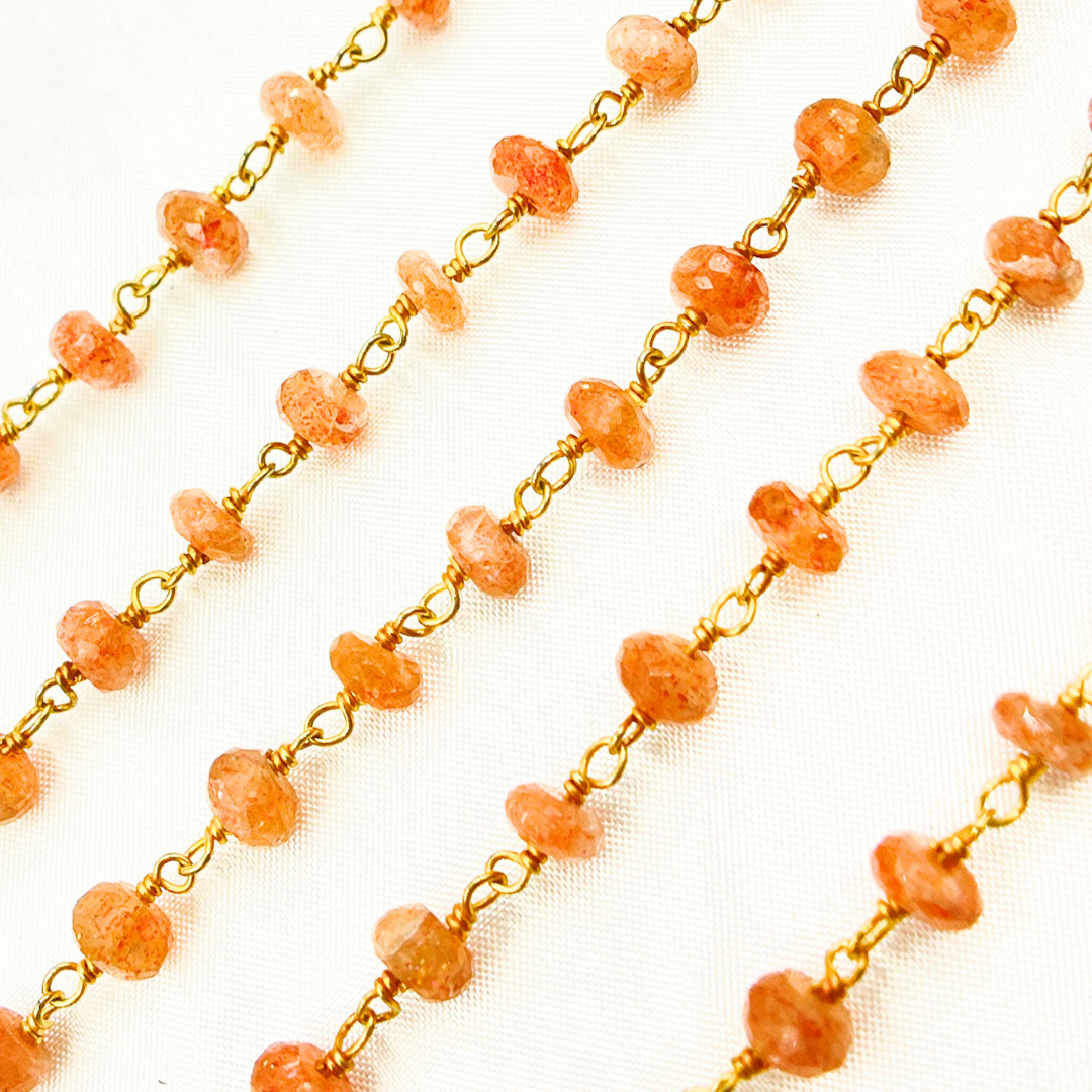 Sunstone Gold Plated Wire Chain. SNS1