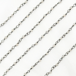 Load image into Gallery viewer, Coated Grey Moonstone Oxidized Wire Chain. CMS49