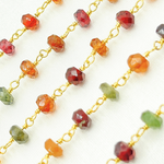 Load image into Gallery viewer, Multi Tunduru Sapphire Gold Plated Wire Chain. MSA28