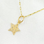 Load image into Gallery viewer, GDP450. 14K Solid Gold Diamond Star Charm