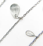 Load image into Gallery viewer, CZ48. CZ Pear Shape & Pear Curved Shape Alternate Dangle Wire Chain