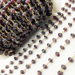 Load image into Gallery viewer, Garnet Gold Plated Wire Chain. GAR14