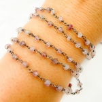 Load image into Gallery viewer, Strawberry Quartz Oxidized Wire Chain