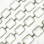 Load image into Gallery viewer, Crystal Large Rectangle Shape Bezel Oxidized Wire Chain. CR5