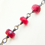 Load image into Gallery viewer, Dyed Ruby Oxidized Wire Chain. RUB11
