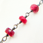 Load image into Gallery viewer, Dyed Ruby Oxidized Wire Chain. RUB11