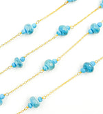 Load image into Gallery viewer, Turquoise Wire Wrap Chain. TRQ13