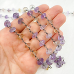 Load image into Gallery viewer, Ametrine Oxidized 925 Sterling Silver Wire Chain. AME22
