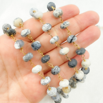 Load image into Gallery viewer, Dendrite Opal Gold Plated Wire Chain. DEN9