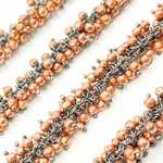Load image into Gallery viewer, Cooper Pyrite Closer Cluster Dangle Oxidized Wire Chain. PYR60