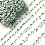 Load image into Gallery viewer, Amazonite Cluster Dangle Oxidized Wire Chain. AMZ24