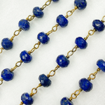 Load image into Gallery viewer, Lapis Lazuli Gold Plated Wire Chain. LAP1
