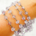 Load image into Gallery viewer, Pink Amethyst Oxidized Wire Chains