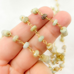 Load image into Gallery viewer, Coated Cats Eye Gold Plated Wire Chain. CAT6