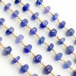 Load image into Gallery viewer, Tanzanite Gold Plated Wire Chain