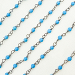 Load image into Gallery viewer, Turquoise Oxidized Sterling Silver Wire Chains