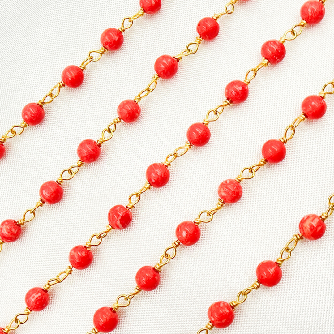 Coral Gold Plated Wire Chain. COR13