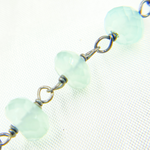 Load image into Gallery viewer, Blue Chalcedony Oxidized Wire Chain. BCL2