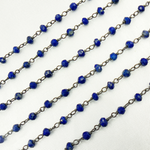 Load image into Gallery viewer, Lapis Lazuli Oxidized Wire Chain. LAP2
