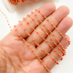 Load image into Gallery viewer, Coral Gold Plated Wire Chain. COR12