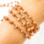 Load image into Gallery viewer, Sunstone Smooth Oxidized 925 Sterling Silver Wire Chain. SNS6