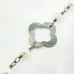 Load image into Gallery viewer, Pearl with Marquis Shape Oxidized Wire Chain. PRL40