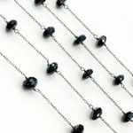 Load image into Gallery viewer, Black Spinel Oxidized Wire Chain. BSP25