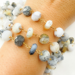 Load image into Gallery viewer, Dendrite Opal Gold Plated Wire Chains