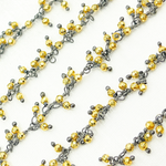 Load image into Gallery viewer, Golden Pyrite Cluster Dangle Oxidized Wire Chain. GPR3