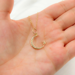 Load image into Gallery viewer, 14K Solid Gold Moon and Star Charm with Diamonds. GDP535